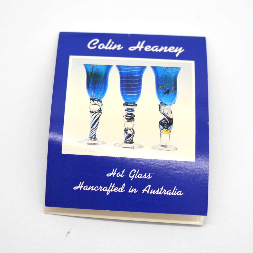 SOLD - Colin Heaney Blue Purple Art Glass Wine Goblets - Image 6
