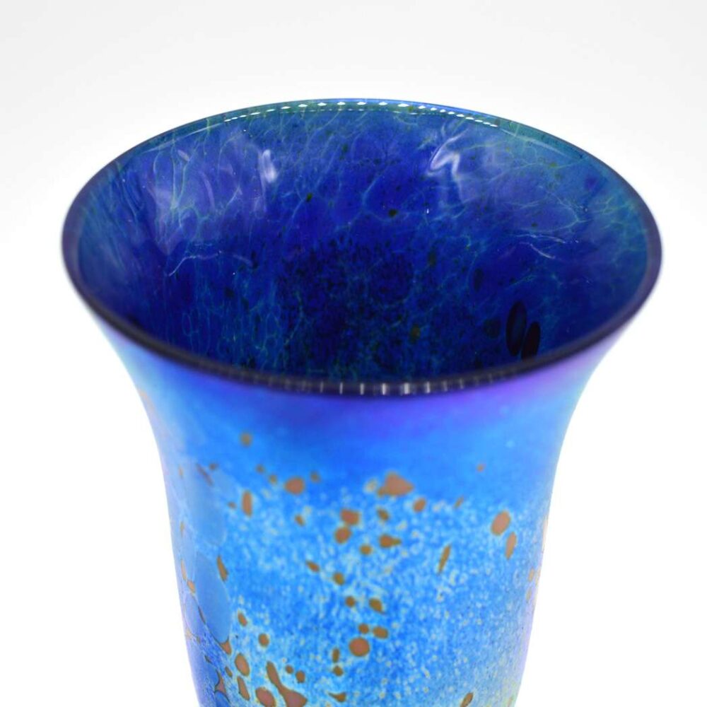 SOLD - Colin Heaney Blue Purple Art Glass Wine Goblets - Image 5